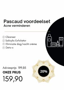 Verminder acne met de producten uit de Pascaud voordeelset acne
