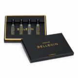 Bellekin parfum discovery set met vier samples in een zwart doosje met gouden logo van bellekin