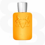 Geel /oranje Parfum fles van de nieuwe geur Parfum de Marly Perseus