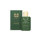 Parfums de Marly Haltane goende parfumfles met gouden dop met groene verpakkingsdoos