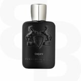 Parfum de Marly Oajan zwarte parfumfles met twee paarden erop afgebeeld